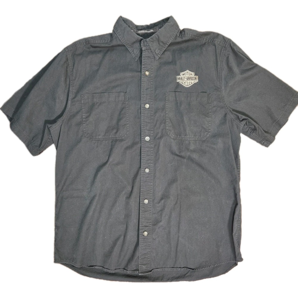 Vintage Harley Davidson Genuine Motorclothes XL Button Up Short Sleeve Shirt
